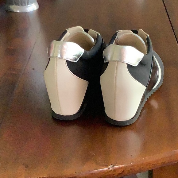 Passione di Gina multi leather slip on wedge sneaker - Picture 3 of 4